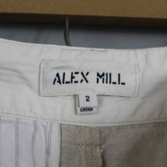 Alex Mill Shorts Womens 2 Pleated Linen Flax Summer Old Money Quiet Luxury Retro - Picture 9 of 13